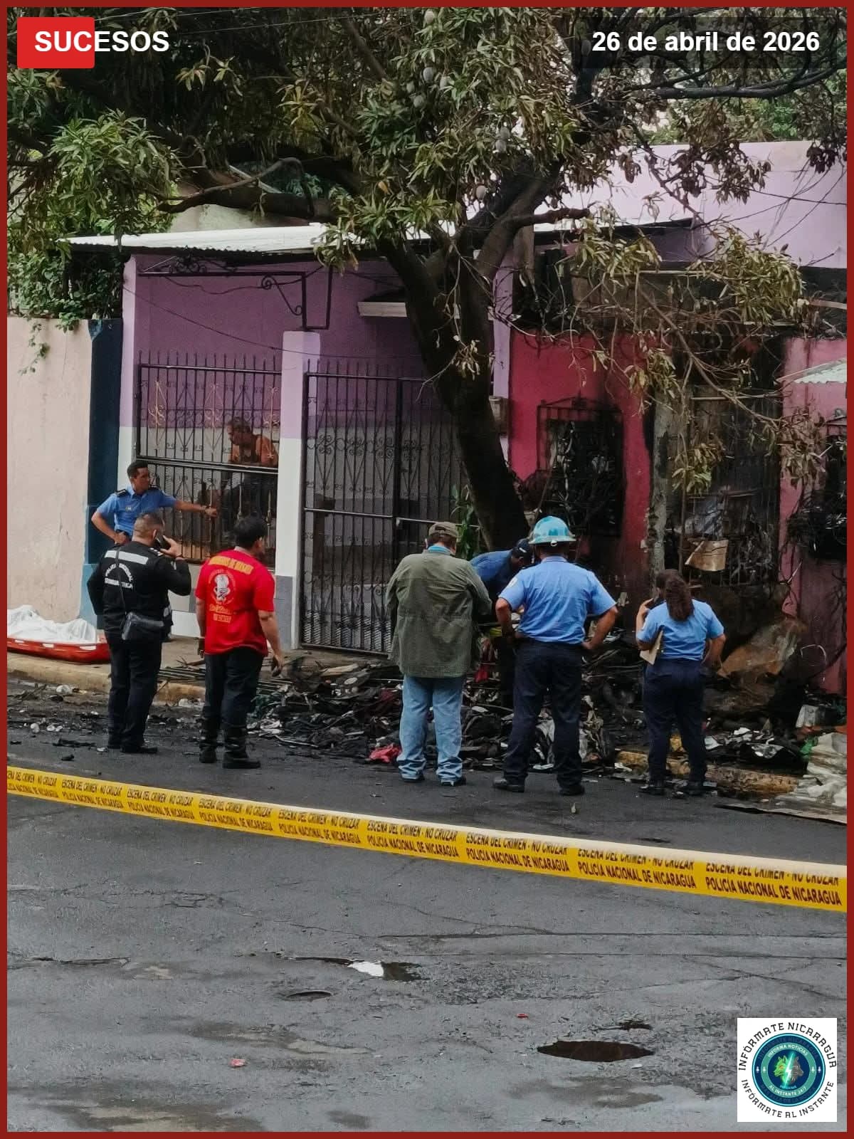 Masaya: Voraz incendio deja un fallecido y una vivienda en cenizas