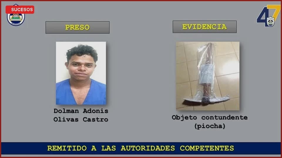 Justicia en Siuna: Cae sujeto que mató a joven con una piocha