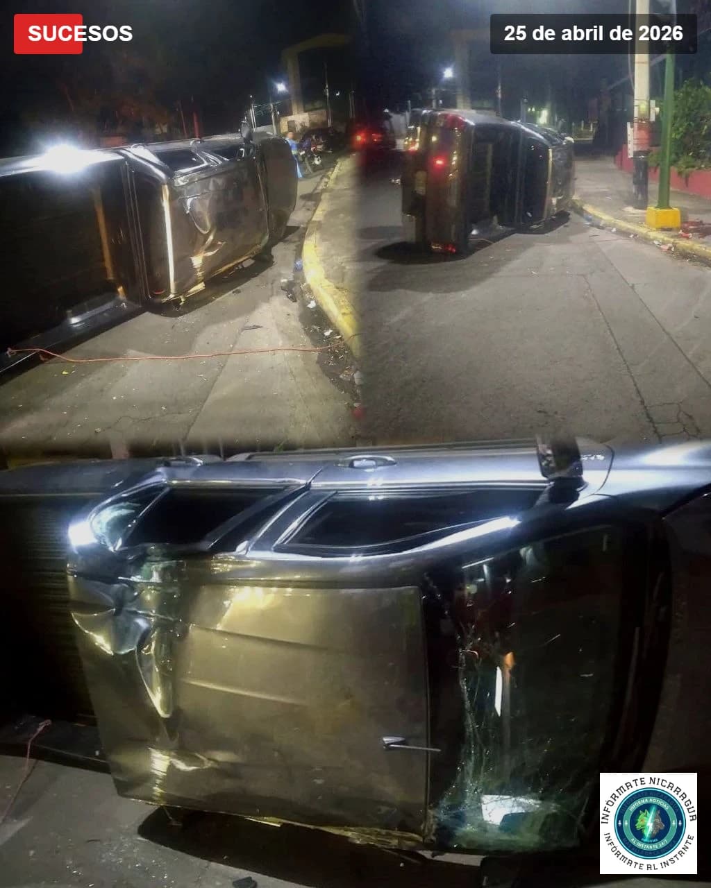 Managua: Ciudadano hondureño fallece tras vuelco de camioneta